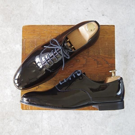 未使用★チャーチ 60F/UK6【★プレーントゥ/ALASTAIR】173ラスト/パテントレザー/黒/メンズ/Church's★i087