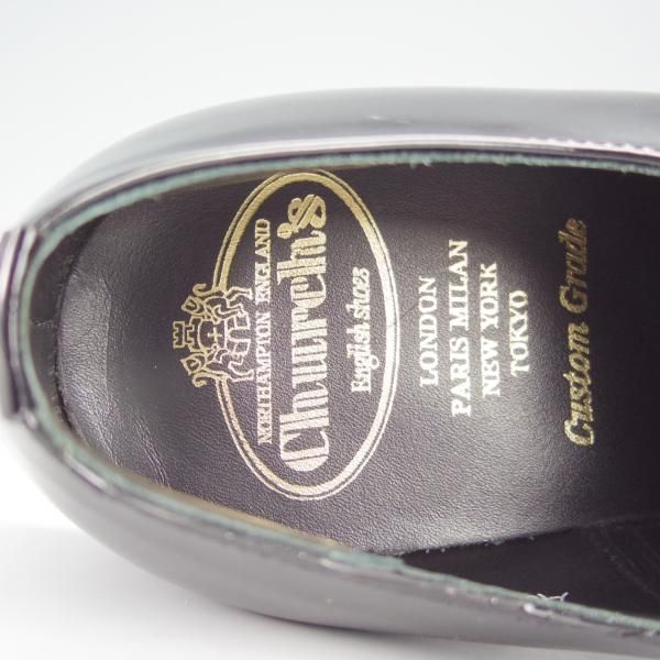 未使用★チャーチ 60F/UK6【★プレーントゥ/ALASTAIR】173ラスト/パテントレザー/黒/メンズ/Church's★i087