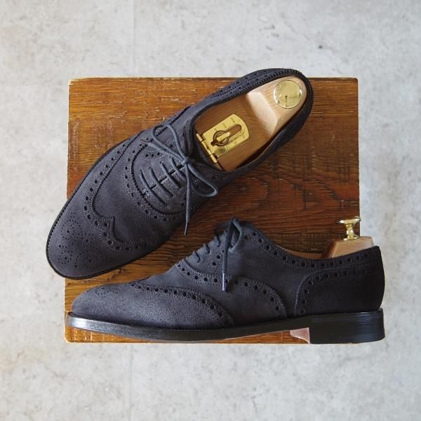 ジョンロブ JOHN LOBB （6.5） 革靴 デッキシューズ スウェード 黒