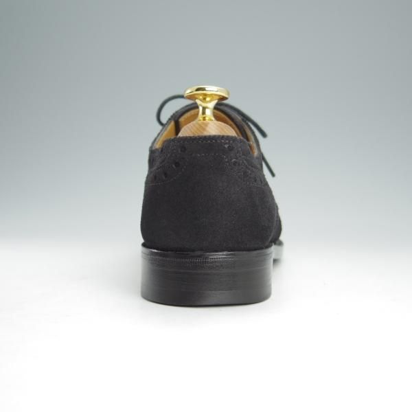 極美品★ジョンロブ 5D【モデル定価￥192,500-★STOWEY/8695ラスト/濃紺〜ほぼ黒】フルブローグ/スエード/メンズ/JOHN LOBB★i088