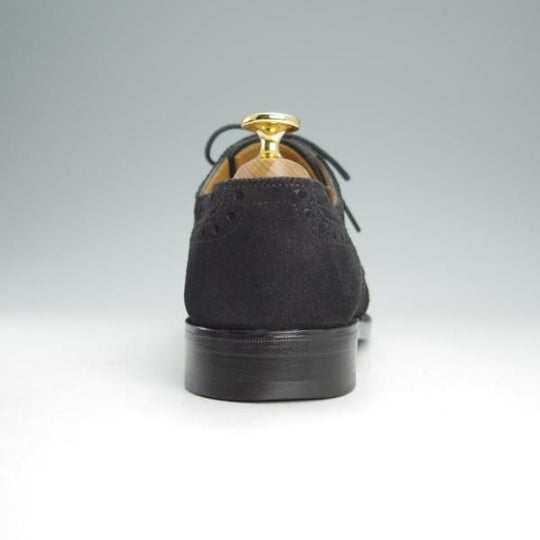 極美品★ジョンロブ 5D【モデル定価￥192,500-★STOWEY/8695ラスト/濃紺〜ほぼ黒】フルブローグ/スエード/メンズ/JOHN LOBB★i088