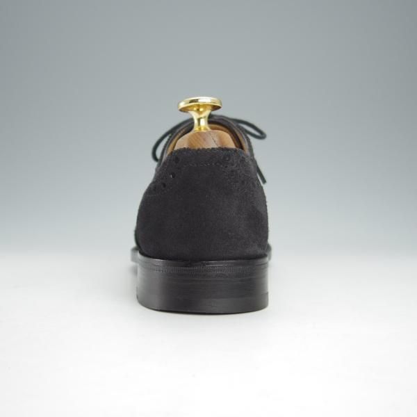 極美品★ジョンロブ 5D【モデル定価￥192,500-★STOWEY/8695ラスト/濃紺〜ほぼ黒】フルブローグ/スエード/メンズ/JOHN LOBB★i088