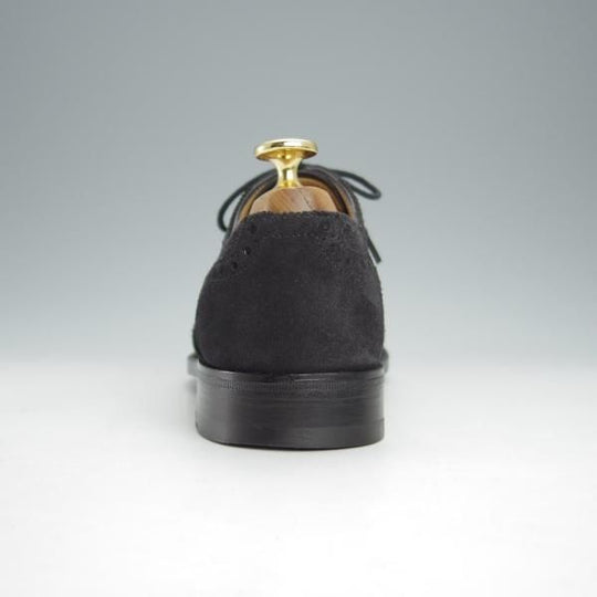 極美品★ジョンロブ 5D【モデル定価￥192,500-★STOWEY/8695ラスト/濃紺〜ほぼ黒】フルブローグ/スエード/メンズ/JOHN LOBB★i088