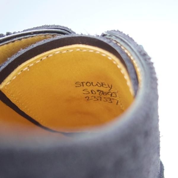 極美品★ジョンロブ 5D【モデル定価￥192,500-★STOWEY/8695ラスト/濃紺〜ほぼ黒】フルブローグ/スエード/メンズ/JOHN LOBB★i088