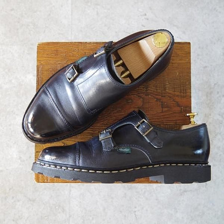 ★パラブーツ SIZE 7【定価￥74,800-★ウィリアム/WILLIAM】ジャーナルスタンダード別注/ダブルモンク/リスレザー/NUIT/紺/Paraboot★i090