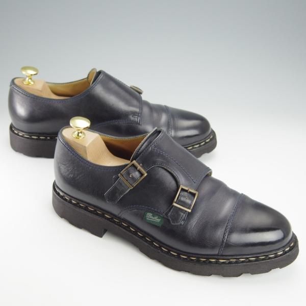 ★パラブーツ SIZE 7【定価￥74,800-★ウィリアム/WILLIAM】ジャーナルスタンダード別注/ダブルモンク/リスレザー/NUIT/紺/Paraboot★i090