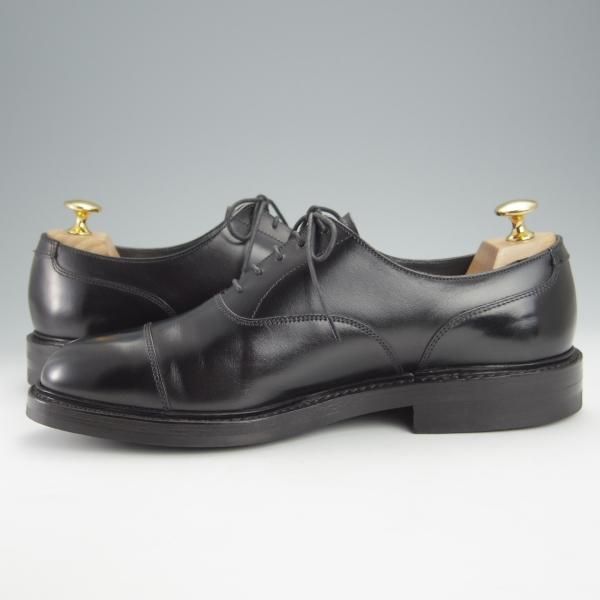 極美品★クロケット&ジョーンズ 7E【定価￥97,900-★ダイナイトソール/EXETER 4】375ラスト/ストレートチップ/黒/Crockett&Jones★i093