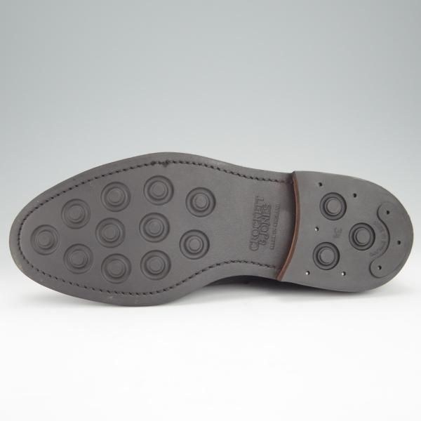 極美品★クロケット&ジョーンズ 7E【定価￥97,900-★ダイナイトソール/EXETER 4】375ラスト/ストレートチップ/黒/Crockett&Jones★i093