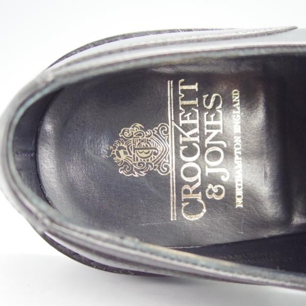 極美品★クロケット&ジョーンズ 7E【定価￥97,900-★ダイナイトソール/EXETER 4】375ラスト/ストレートチップ/黒/Crockett&Jones★i093