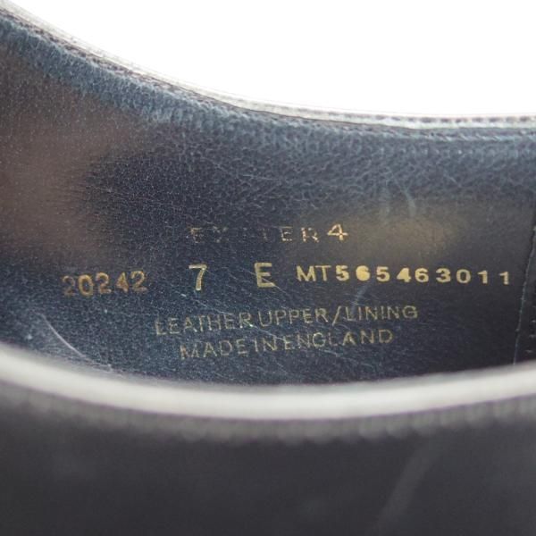 極美品★クロケット&ジョーンズ 7E【定価￥97,900-★ダイナイトソール/EXETER 4】375ラスト/ストレートチップ/黒/Crockett&Jones★i093