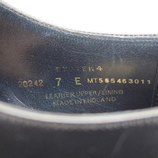 極美品★クロケット&ジョーンズ 7E【定価￥97,900-★ダイナイトソール/EXETER 4】375ラスト/ストレートチップ/黒/Crockett&Jones★i093