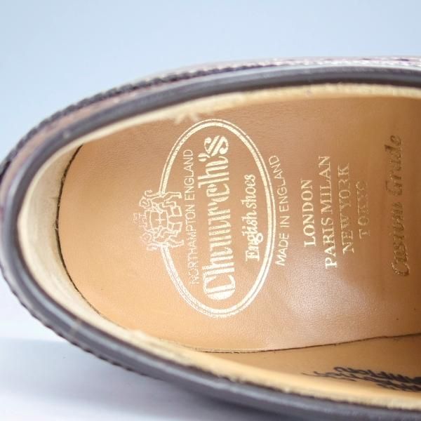 極美品★チャーチ 70F/UK7【定価￥160,600-★グラフトン/GRAFTON】173ラスト/フルブローグ/サンダルウッド/茶/メンズ/Church's★i094