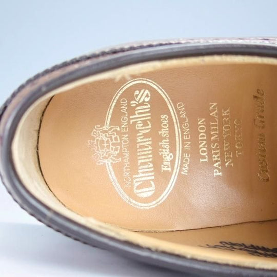 極美品★チャーチ 70F/UK7【定価￥160,600-★グラフトン/GRAFTON】173ラスト/フルブローグ/サンダルウッド/茶/メンズ/Church's★i094