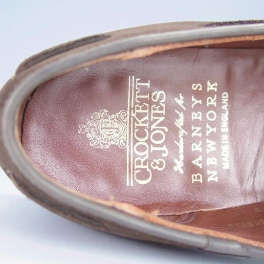 極美品★クロケット&ジョーンズ 7E【定価￥72,600-★バーニーズNY別注/NASH 2】376ラスト/タッセルローファー/濃茶/Crockett&Jones★i095