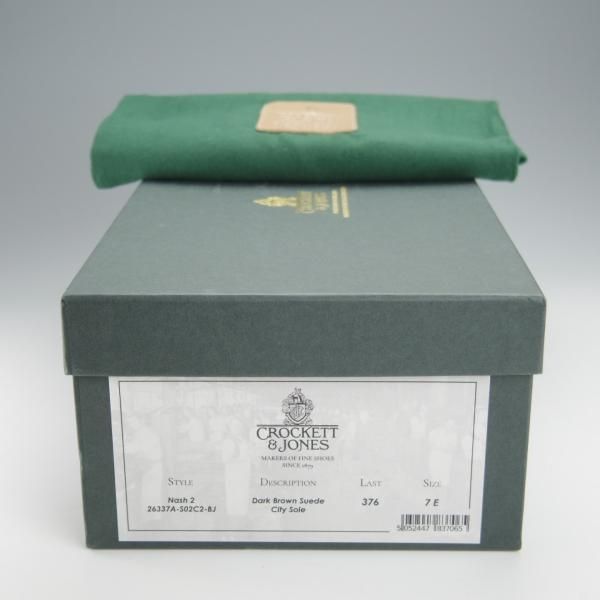 極美品★クロケット&ジョーンズ 7E【定価￥72,600-★バーニーズNY別注/NASH 2】376ラスト/タッセルローファー/濃茶/Crockett&Jones★i095