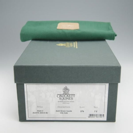 極美品★クロケット&ジョーンズ 7E【定価￥72,600-★バーニーズNY別注/NASH 2】376ラスト/タッセルローファー/濃茶/Crockett&Jones★i095