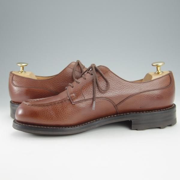 極美品★J.M.ウェストン 7C【定価￥137,500-★ゴルフ/GOLF】641/31ラスト/Uチップ/グレインレザー/茶/メンズ/Weston/ウエストン★i097