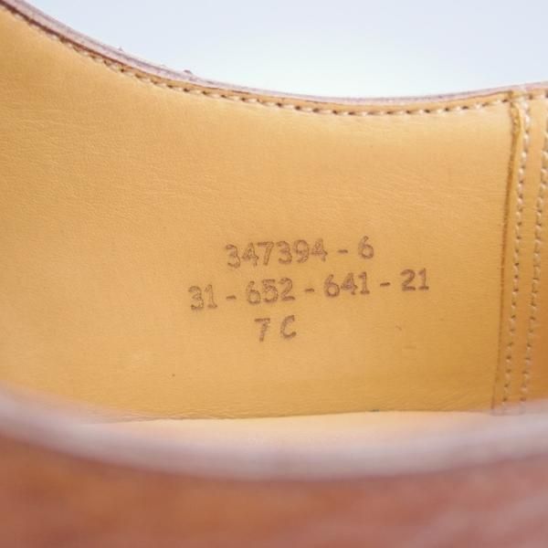 極美品★J.M.ウェストン 7C【定価￥137,500-★ゴルフ/GOLF】641/31ラスト/Uチップ/グレインレザー/茶/メンズ/Weston/ウエストン★i097