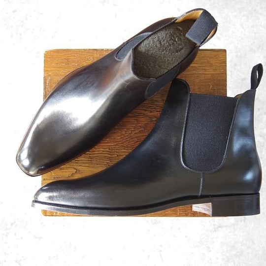 未使用★(英)FOSTER&SON/フォスター&サン 9.5E【定価15万円以上★サイドゴアブーツ/SLOANE】66ラスト/カーフ/黒/メンズ★i098