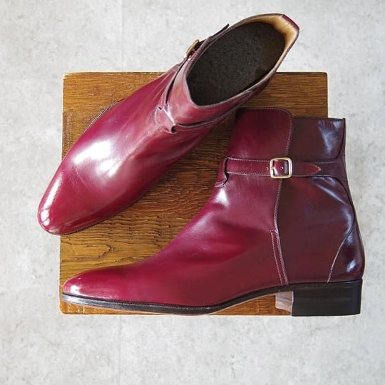 未使用★(伊)タニノクリスチー SIZE 7.5【定価15万円以上★ジョッパーブーツ】102426/赤茶/カーフ/TANINO CRISCI★i099