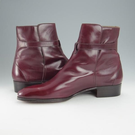 未使用★(伊)タニノクリスチー SIZE 7.5【定価15万円以上★ジョッパーブーツ】102426/赤茶/カーフ/TANINO CRISCI★i099