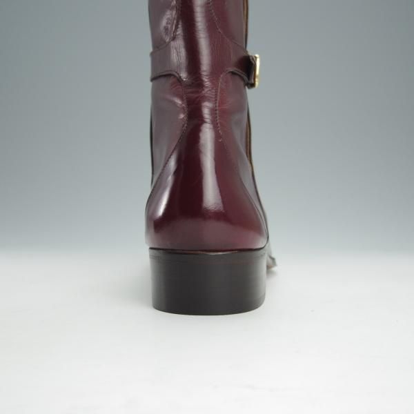 未使用★(伊)タニノクリスチー SIZE 7.5【定価15万円以上★ジョッパーブーツ】102426/赤茶/カーフ/TANINO CRISCI★i099