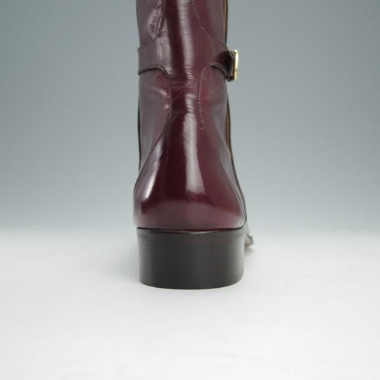 未使用★(伊)タニノクリスチー SIZE 7.5【定価15万円以上★ジョッパーブーツ】102426/赤茶/カーフ/TANINO CRISCI★i099