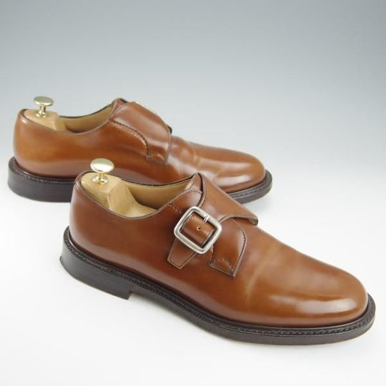極美品★チャーチ 85F/UK8.5【定価￥106,700-★SHANNON同仕様のモンクストラップ/シャノン】Meadwell/103ラスト/茶/Church's★i115