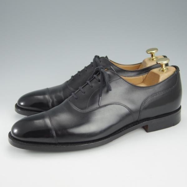 美品★チャーチ 80D/UK7.5程度【貴重★100ラスト/Bamford】4都市ロゴ/ストレートチップ/カーフ/黒/メンズ/Church's★i118