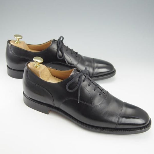 美品★チャーチ 80D/UK7.5程度【貴重★100ラスト/Bamford】4都市ロゴ/ストレートチップ/カーフ/黒/メンズ/Church's★i118