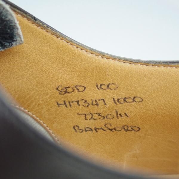 美品★チャーチ 80D/UK7.5程度【貴重★100ラスト/Bamford】4都市ロゴ/ストレートチップ/カーフ/黒/メンズ/Church's★i118