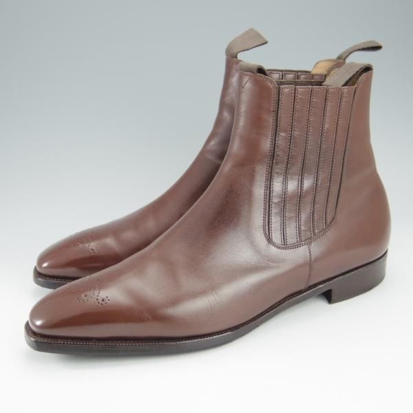 極上★(英)アンソニー・クレバリー 8E【定価20万円以上★サイドゴアブーツ/ROURKE】カーフ/茶/メンズ/ANTHONY CLEVERLEY★i119