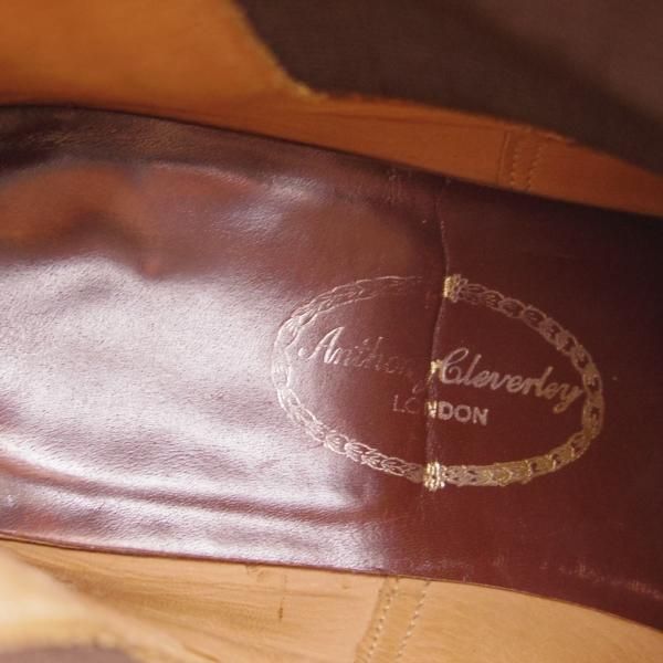 極上★(英)アンソニー・クレバリー 8E【定価20万円以上★サイドゴアブーツ/ROURKE】カーフ/茶/メンズ/ANTHONY CLEVERLEY★i119