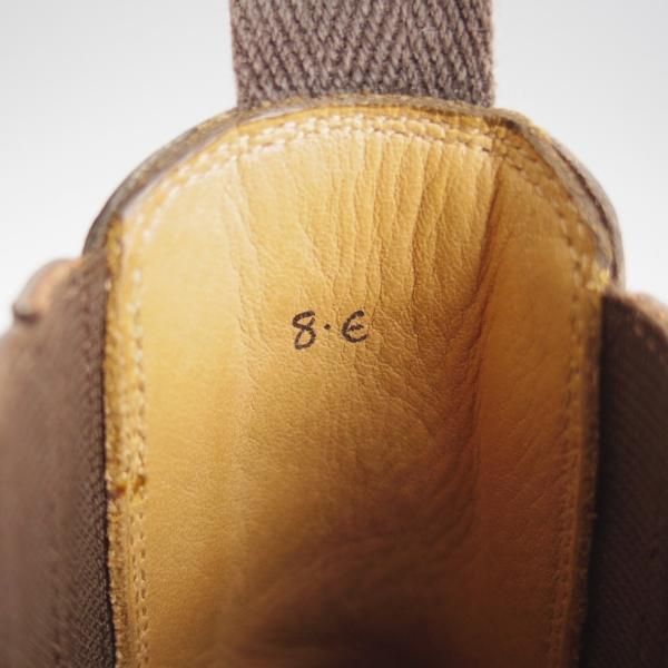 極上★(英)アンソニー・クレバリー 8E【定価20万円以上★サイドゴアブーツ/ROURKE】カーフ/茶/メンズ/ANTHONY CLEVERLEY★i119