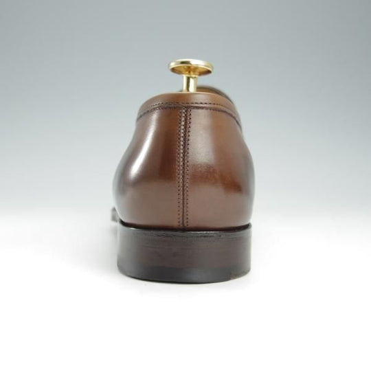 極美品★エドワードグリーン 7E【定価￥174,900-★ピカデリー/PICCADILLY】184ラスト/コインローファー/カーフ/茶/EDWARD GREEN★i124
