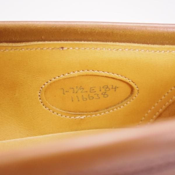 極美品★エドワードグリーン 7E【定価￥174,900-★ピカデリー/PICCADILLY】184ラスト/コインローファー/カーフ/茶/EDWARD GREEN★i124