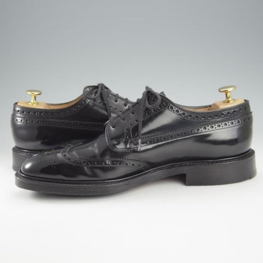 極美品★チャーチ 75F/UK7.5【現行定価￥160,600-★グラフトン/GRAFTON】173ラスト/フルブローグ/黒/メンズ/Church's★i125