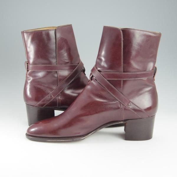 未使用★(伊)タニノクリスチー SIZE 7.5【定価15万円以上★ジョッパーブーツ】100750/赤茶/カーフ/TANINO CRISCI★i127