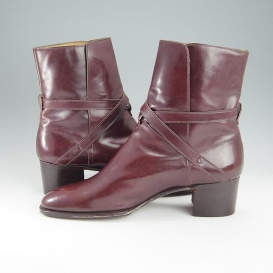 未使用★(伊)タニノクリスチー SIZE 7.5【定価15万円以上★ジョッパーブーツ】100750/赤茶/カーフ/TANINO CRISCI★i127