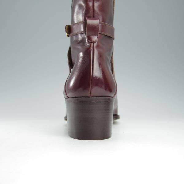 未使用★(伊)タニノクリスチー SIZE 7.5【定価15万円以上★ジョッパーブーツ】100750/赤茶/カーフ/TANINO CRISCI★i127