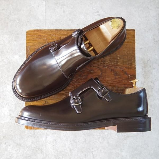 未使用★チャーチ 80F/UK8【定価￥106,700-★SHANNON同仕様のダブルモンク/シャノン】103ラスト/LAMBOURN/ライトエボニー/濃茶/Church's★i130