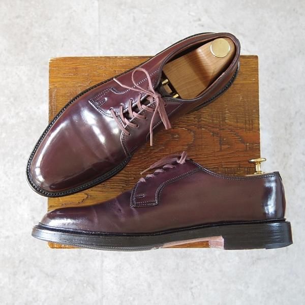 美品★(米)Wright/ライト 8.5C【貴重70s'〜80s'★コードバン仕様/Cordwainer】プレーントゥ/赤茶/メンズ★i135