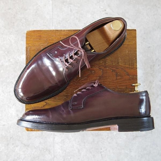 美品★(米)Wright/ライト 8.5C【貴重70s'〜80s'★コードバン仕様/Cordwainer】プレーントゥ/赤茶/メンズ★i135