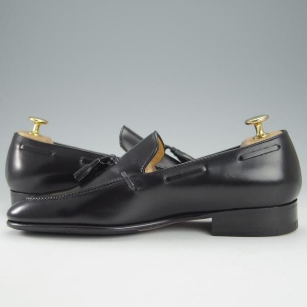 未使用★(伊)エンツォ・ボナフェ SIZE 6【定価￥102,600-★タッセルローファー/EB-41】LUNAラスト/カーフ/黒/メンズ/Enzo Bonafe★i136