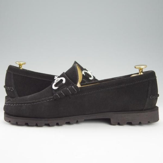 極美品★パラブーツ SIZE 7【★ユナイテッドアローズ別注/CORAUX MORS】ビットローファー/スエード/黒/UNITED ARROWS/Paraboot★i137