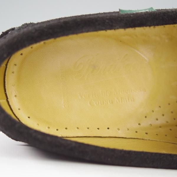 極美品★パラブーツ SIZE 7【★ユナイテッドアローズ別注/CORAUX MORS】ビットローファー/スエード/黒/UNITED ARROWS/Paraboot★i137