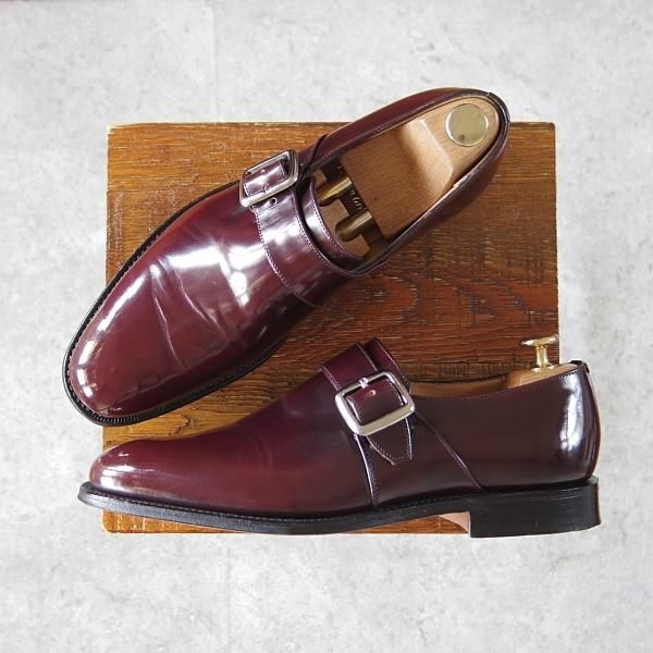 極上★チャーチ 65F/UK6.5【定価￥181,500-★ウェストバリー/WESTBURY/173ラスト】モンクストラップ/赤茶/メンズ/Church's★i139