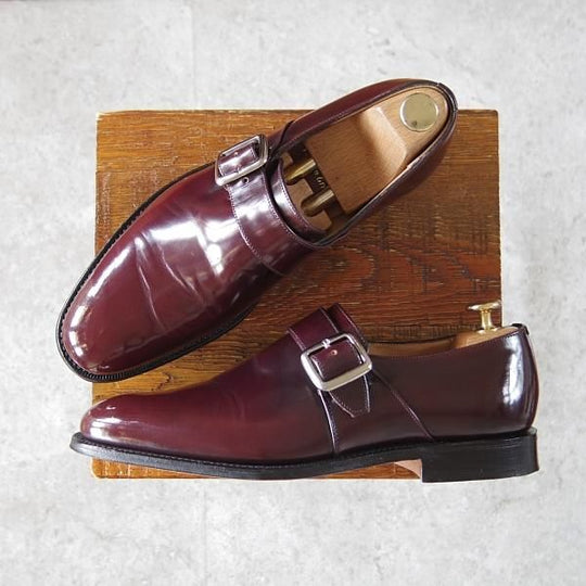 極上★チャーチ 65F/UK6.5【定価￥181,500-★ウェストバリー/WESTBURY/173ラスト】モンクストラップ/赤茶/メンズ/Church's★i139