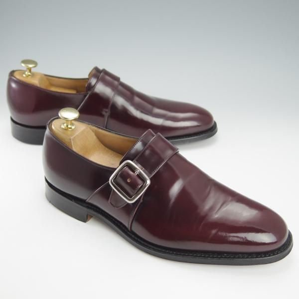 極上★チャーチ 65F/UK6.5【定価￥181,500-★ウェストバリー/WESTBURY/173ラスト】モンクストラップ/赤茶/メンズ/Church's★i139