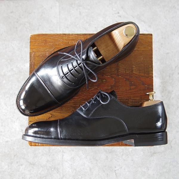 極上★グレンソン 7.5F【定価￥93,500-★G-ONEライン/G1】37706/ストレートチップ/カーフ/黒/メンズ/GRENSON★i140